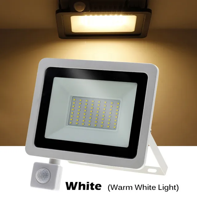 PIR Motion Sensor LED FloodLight 220V Waterproof Spotlights 30W 50W 100W Wall Lamp Reflector Outdoor Lighting for Garden Street