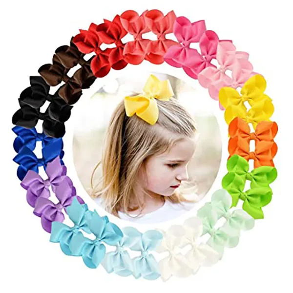 30st hårbågar för flickor 4 "Big Boutique Bow Alligator Clips Grosgrain Ribbon Hair Accessories Toddlers Kids Teens