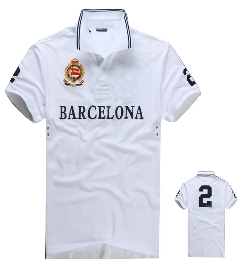 Nouveau BARCELONE City Edition Polos À Manches Courtes De Haute Qualité 100% Coton Technologie De Broderie Pour Hommes Mode T-Shirt Style Décontracté S-5XL