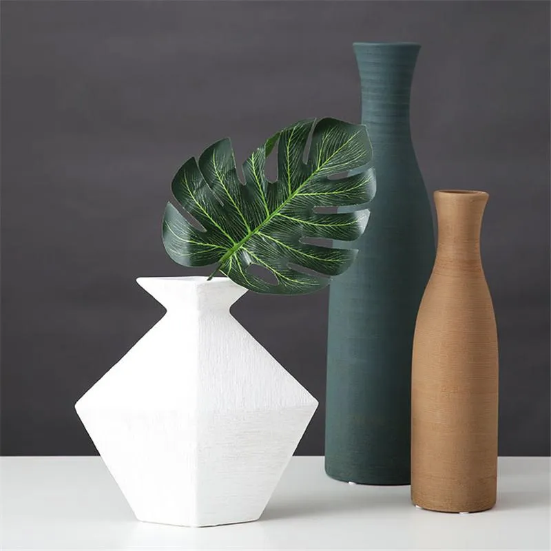 Вазы современный и простая толстая керамическая ваза гостиная столовая стола дома