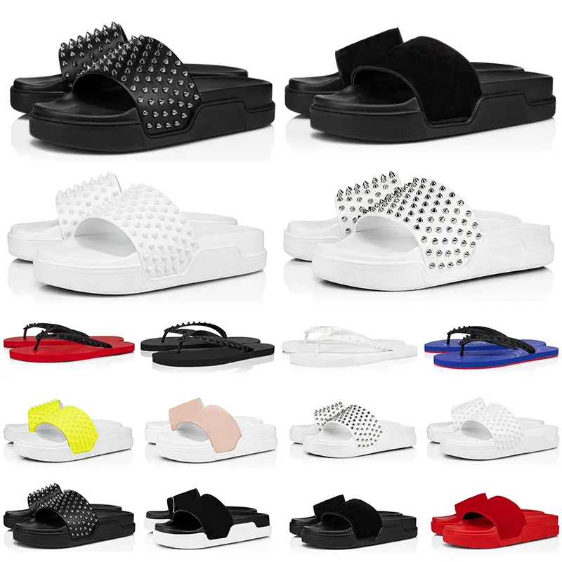 2023 Men Women Luxury Slippers Sandals Slides Fashion Triple Black White Red Mens Flat Flip Flops Beach Hotel Platform Indoor Sandal Slide Size 38-46 With Box