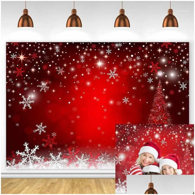 Party Decoration Christmas Backdrop Birthday Pography Background For Po Studio Pophone Red Children Drop Delivery Home Garden Festiv Dhhl5