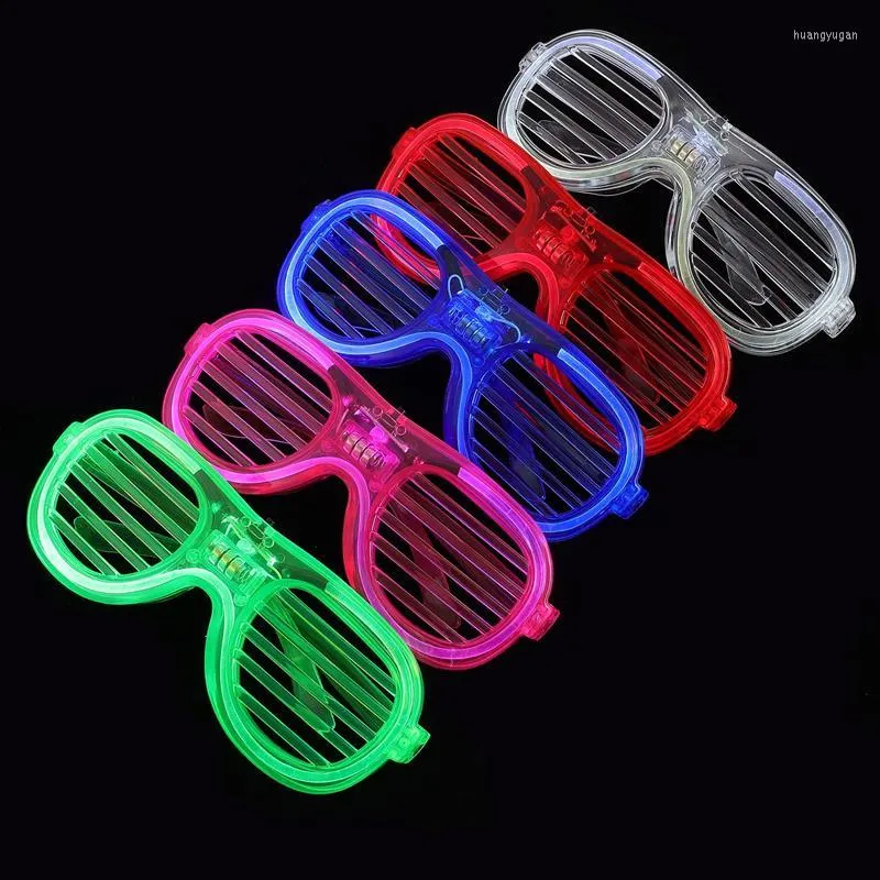 Décoration de fête 3/5 pièces Concert LED lunettes lumineuses discothèque danse lunettes clignotant faveur cadeau lueur dans le noir fournitures