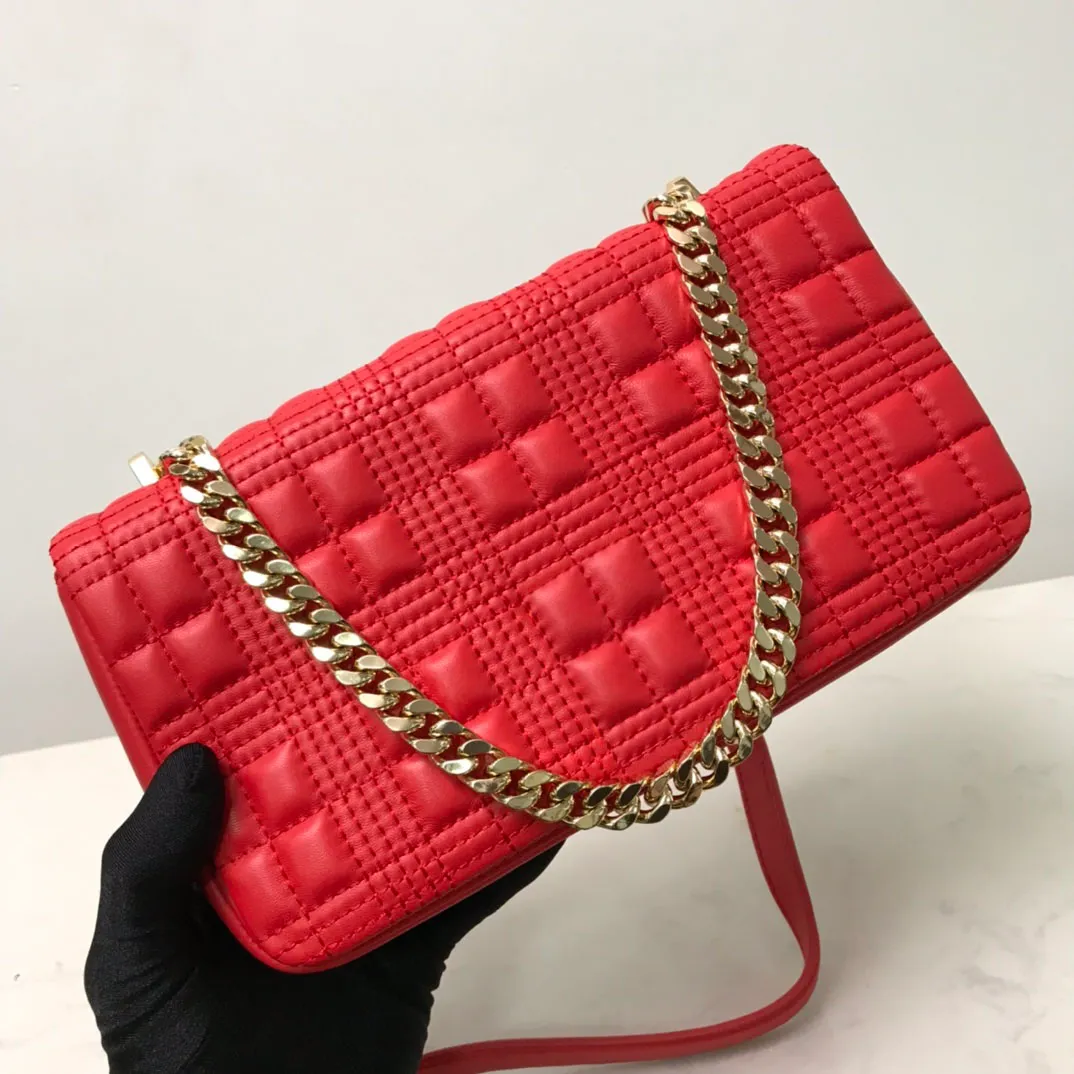 Nuevo Bolso de hombro tipo bandolera con cadena Lola a cuadros para mujer, bolso Lorena cosido Blogo