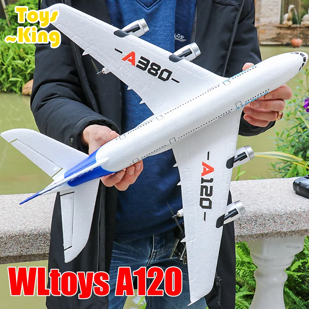 電気/RC航空機wltoys xk a120 rc plane 3ch 2.4g eppリモートコントロールマシン航空機固定翼RTF A380 RC航空機モデル屋外おもちゃ230324