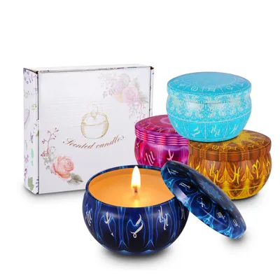 Soy Wax Magic doftljus med växtkonstellationsljus Set Candle Pack med 4 grossist