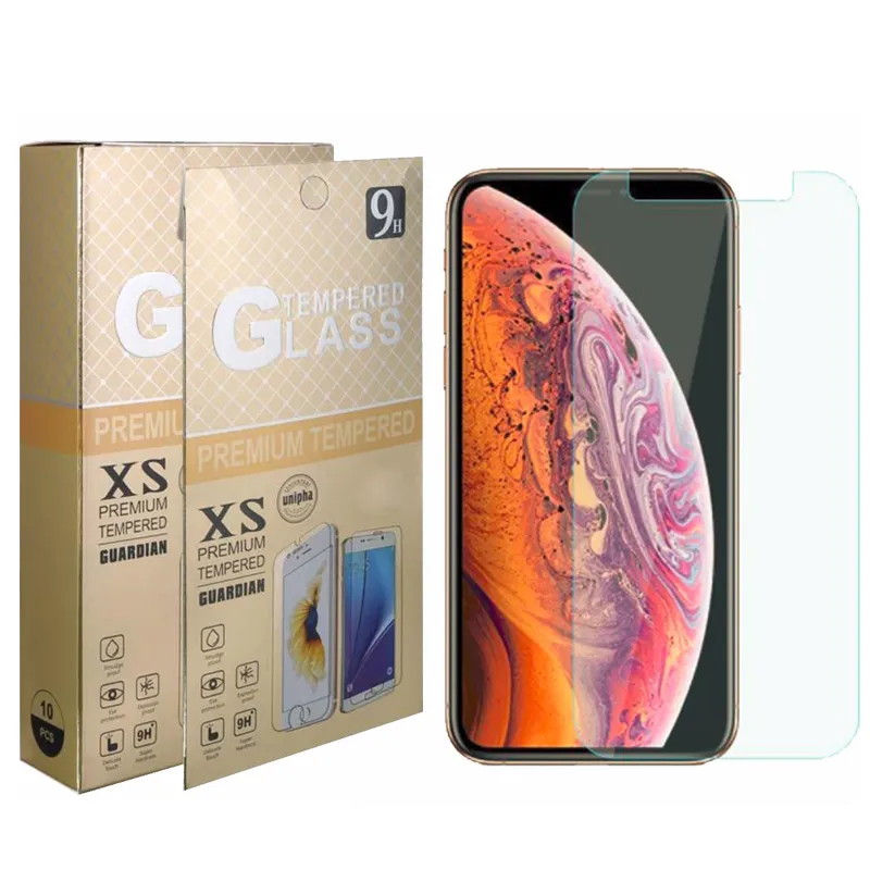 Filme de protetor de tela de vidro temperado 0,3mm para iPhone 14 Plus 13 12 Pro Max X Xs XR Samsung Huawei com RetailBox