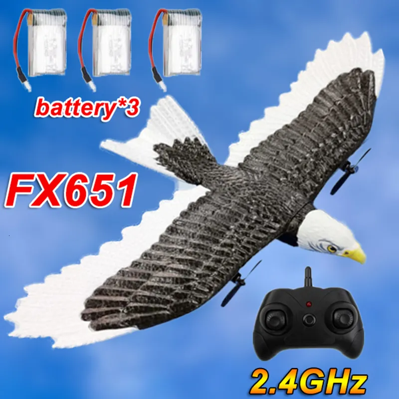 ElectricRC Aircraft RC Plane Wingspan Eagle Bionic Fighter Radio Control Remote Hobby Glider Airplane Foam Boys Toys for Children 230325