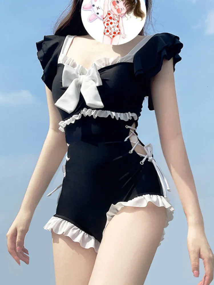 Ulzzang Patchwork Design Swimwear Galore Malvern Cover Up With Sweet