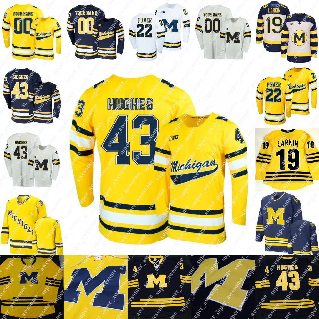 Michigan Woerines Hockey Jersey Adam Fantilli Luke Hughes Dylan Larkin Cam York Owen Power Zach Hyman Seamus Casey Rutger Mcgroarty Jacob Truscott Frank Nazar