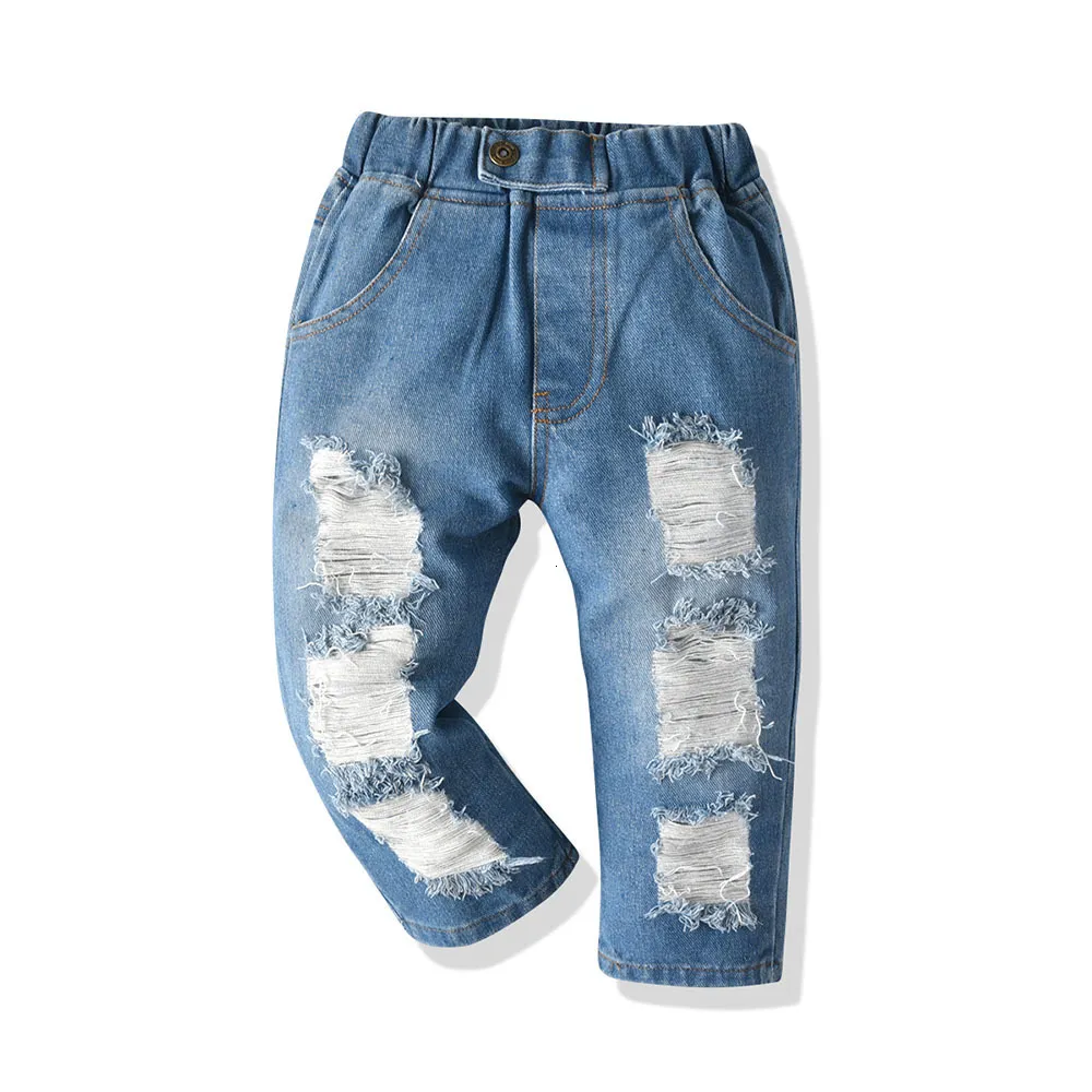 Baby's Comfy Denim Pants Elastic Waist Jeans Baby Boy's - Temu