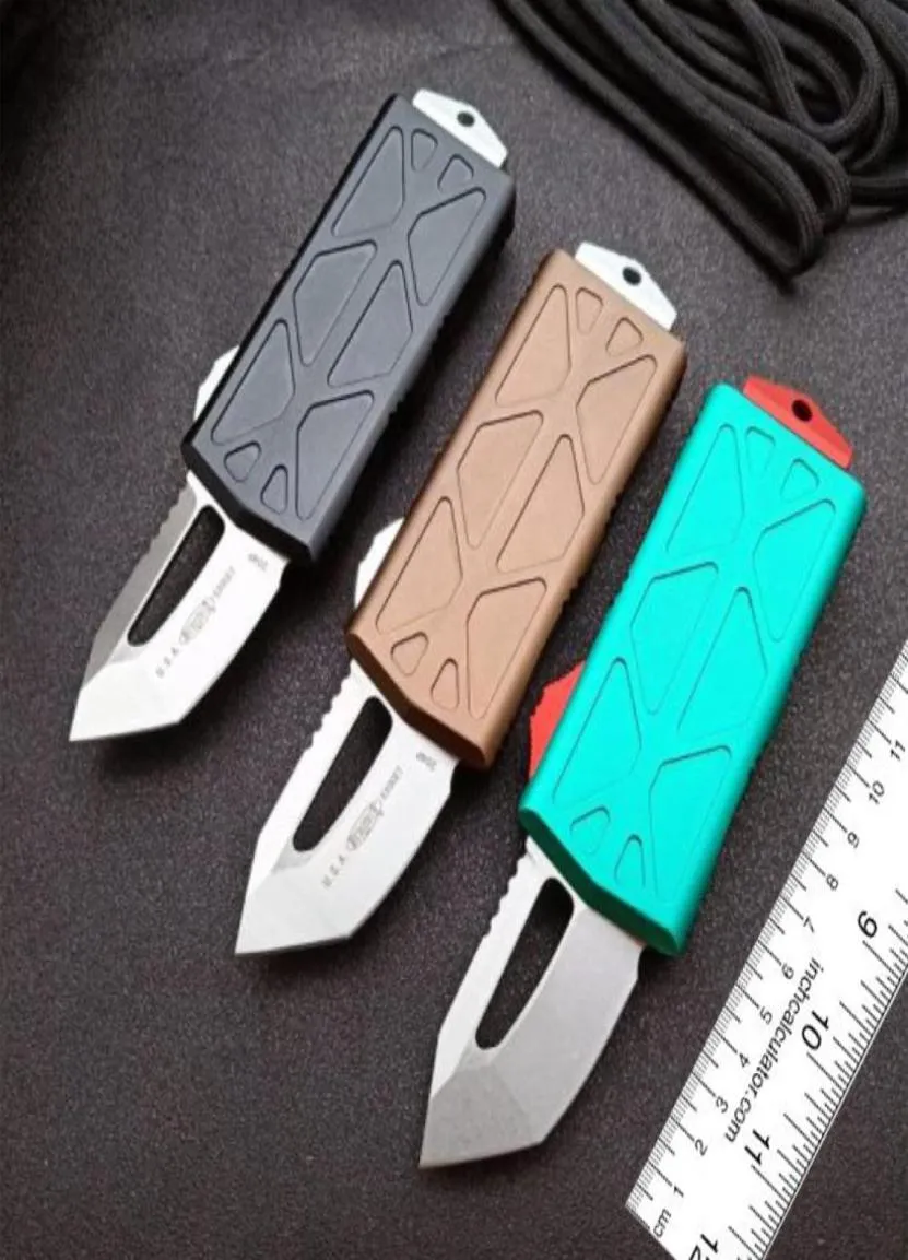 US Style Flying Fish T Head Tactical Automatic Nofge D2 Blade Hunting Self Defense Pocket Auto Open Knives UT85 UT88 BM 3300 3350 4543508
