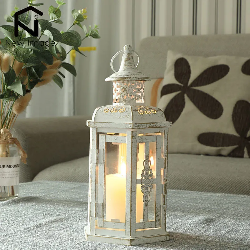 Candle Holders Vintage Candle Holder Lanterns Metal Hanging Decorative Lantern Candleholder Home Decor for Indoor Outdoor Weddings 230324