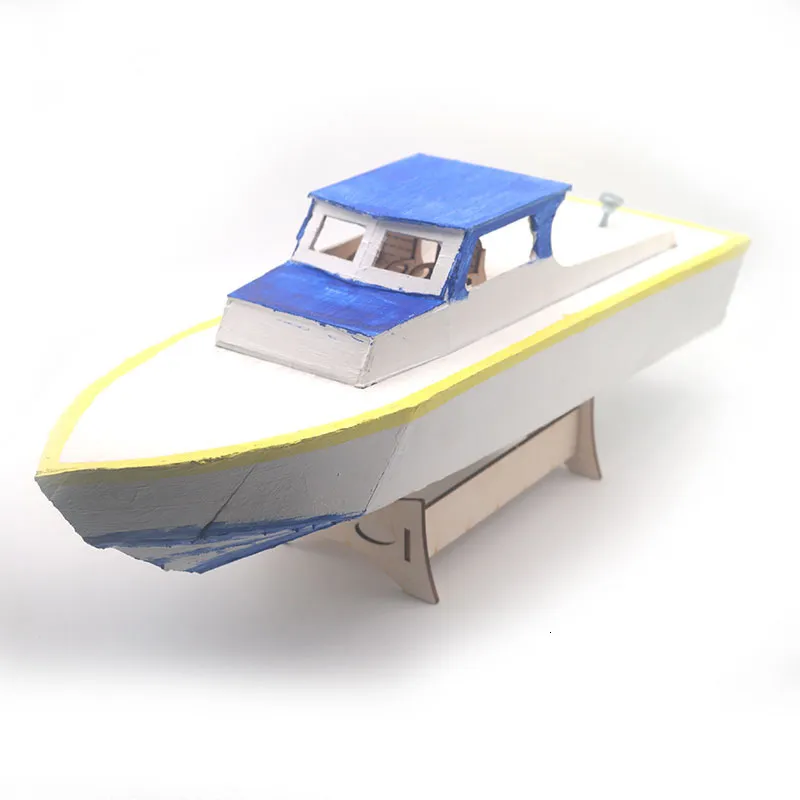 40CM Wood RC Boat Kit: Unassembled Yacht Body Electric Conversion Ready!  Shop Now!