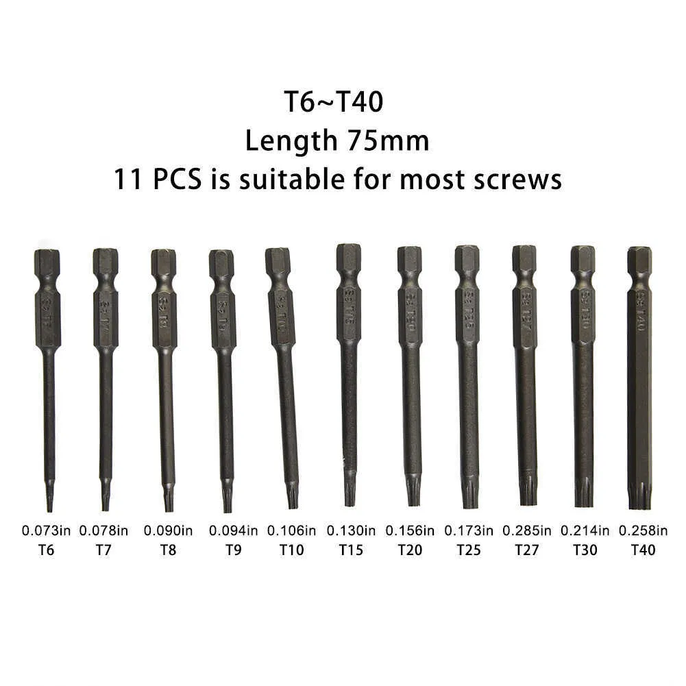 Destornillador torx seguridad t10 x 3 pulg