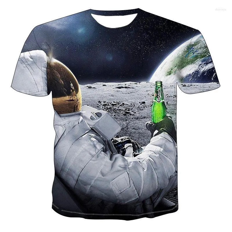 Heren t shirts 2023 Nieuwe 3d shirt mannen blikjes bier bedrukte hiphop crewneck korte mouw mannen/vrouwen t-shirt tee tops groothandel