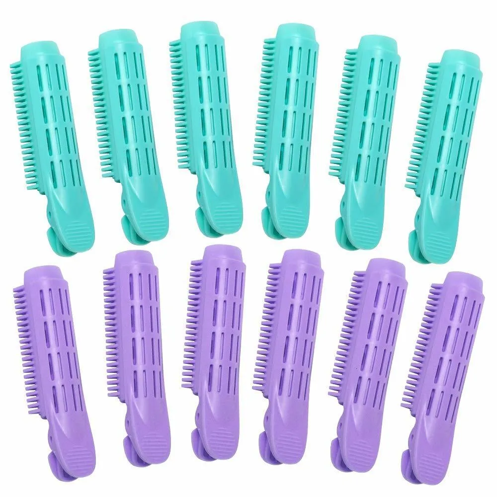 Rolos de cabelo 12pcs volumizando clipe de raízes natura