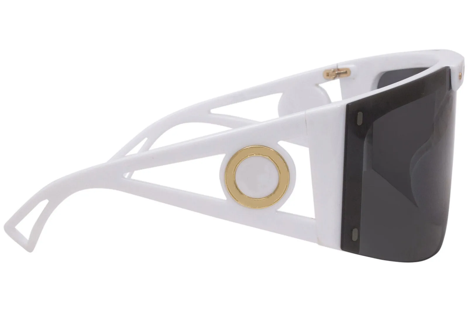 Lyxdesign Solglasögon för kvinnor Fashion Plastic Shield Solglasögon UV -skydd Big Connection Lens Frameless toppkvalitet kommer med paket 4393