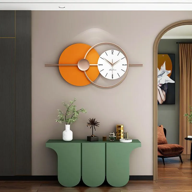 Duvar Saatleri Oturma Odası Saat Modern Tasarım Lüks Büyük Boy Büyük Salon Elektronik Yaratıcı Horloge Murale Ev Tasarım Düğümü