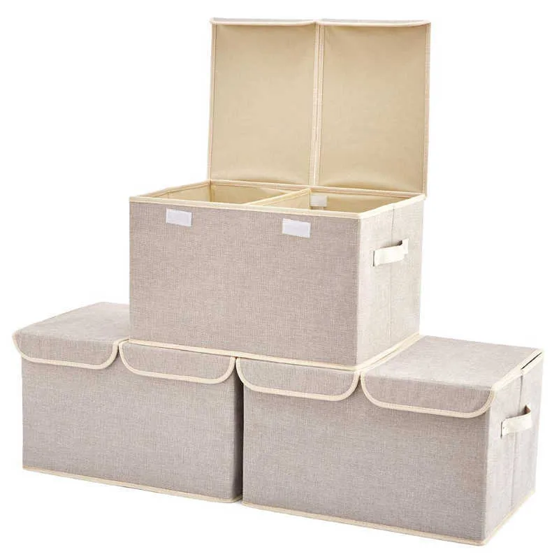 Praktische Aufbewahrungskörbe Im 3er-Pack – Faltbare Box Mit Griffen Für Kleidung, Bücher & Mehr