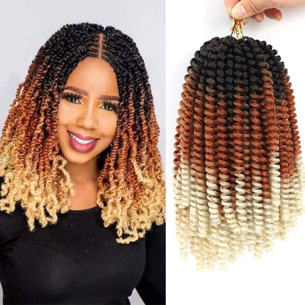 Afro sintetico primavera twist capelli colore grigio crespo locs lunga primavera twist uncinetto treccia estensione dei capelli