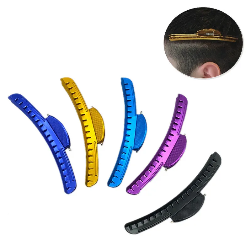 Makeup Tools style Professional Salon Hair styling clip Men's Hairdressing Auxiliary Clip hand push corrugated 230325