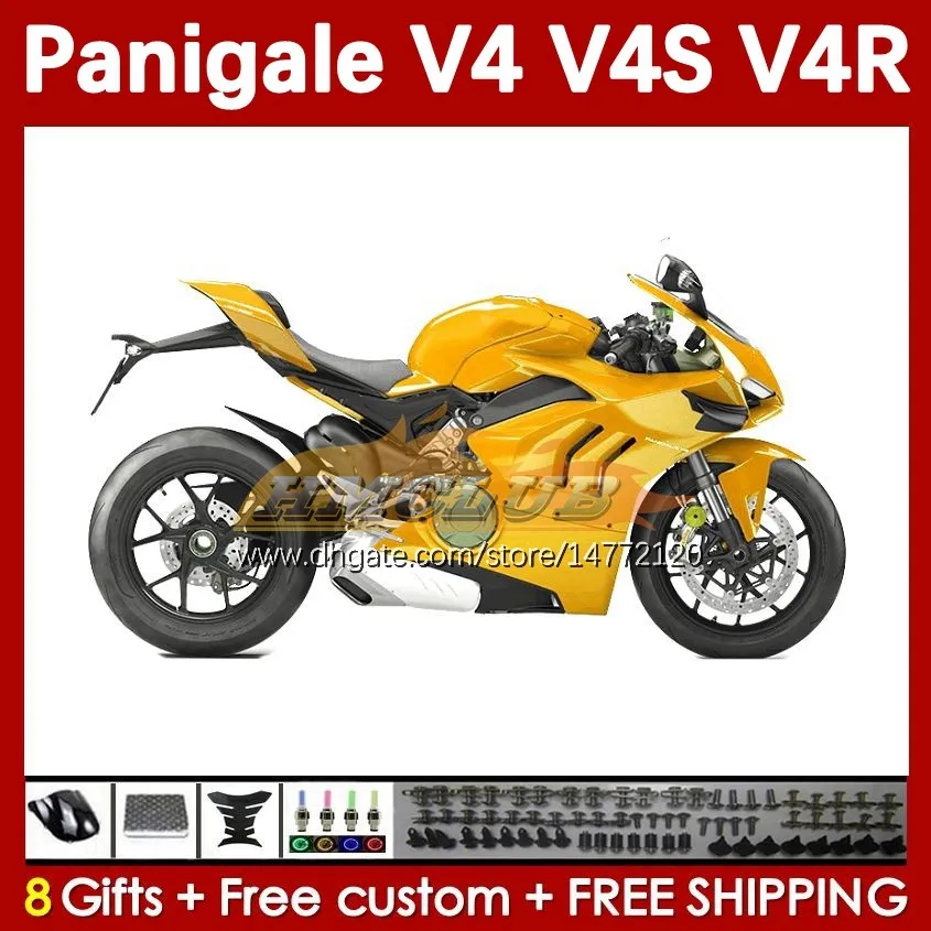 Motocicletas para Ducati Street Fighter Panigale V4S V4R V 4 V4 S R 18 19 20 Corpo 41NO.69 V4-S V4-R 18-22 V-4S V-4R 2018 2019 2020 Mold Bodywork Stock Golden Stock Stock