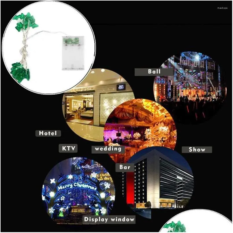 Energy Storage Battery Strings 5M 50Led 3 Box Power Butterfly Shape Home String Light Party Drop Delivery Renewable System Dhp3O