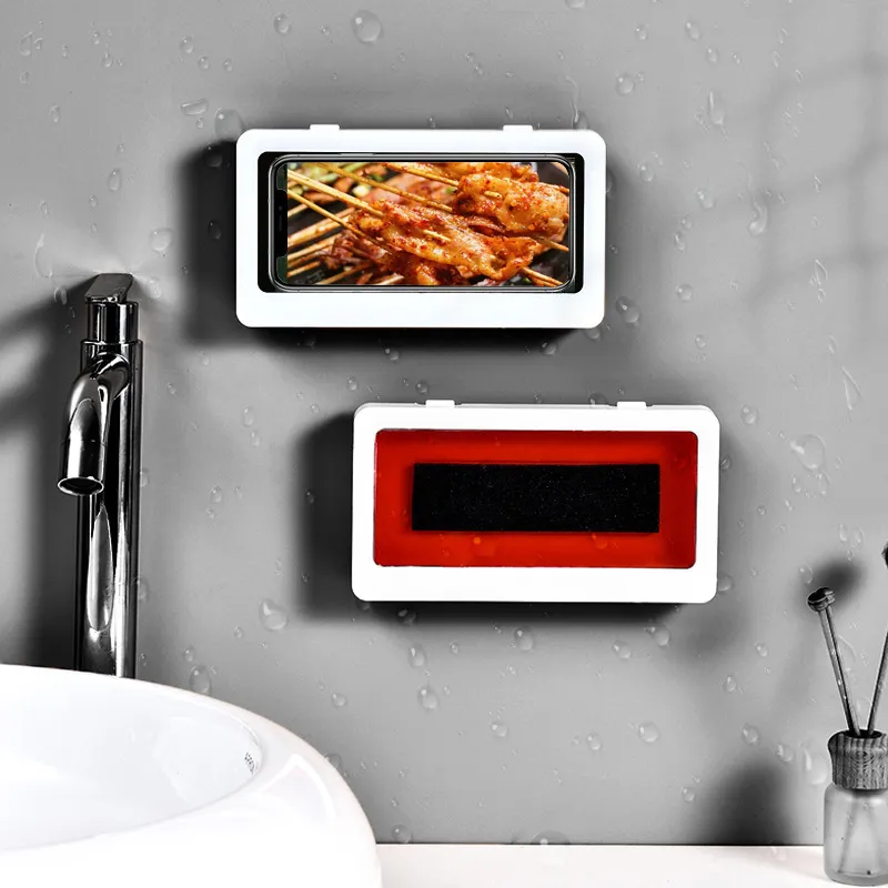 Wall Mounted Bread Box Waterproof Shower Phone Box Case Seal Protection  Touch Screen Mobile Holder For Kitchen Handsfree Gadget Bathroom Organizer  230324 From Nian10, $5.4