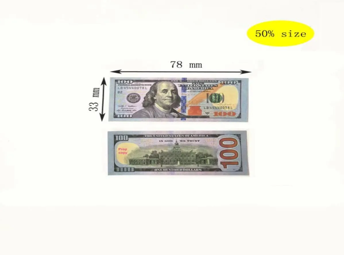 50 FILM FIGMENT PROPS PARTY BILLLAR DOLLAR BILL COMPRENDRE COMMANDE 1 5 10 20 50 100 Valeur complémentaire de Dollars US Fake Money Toy Gift 1008041396