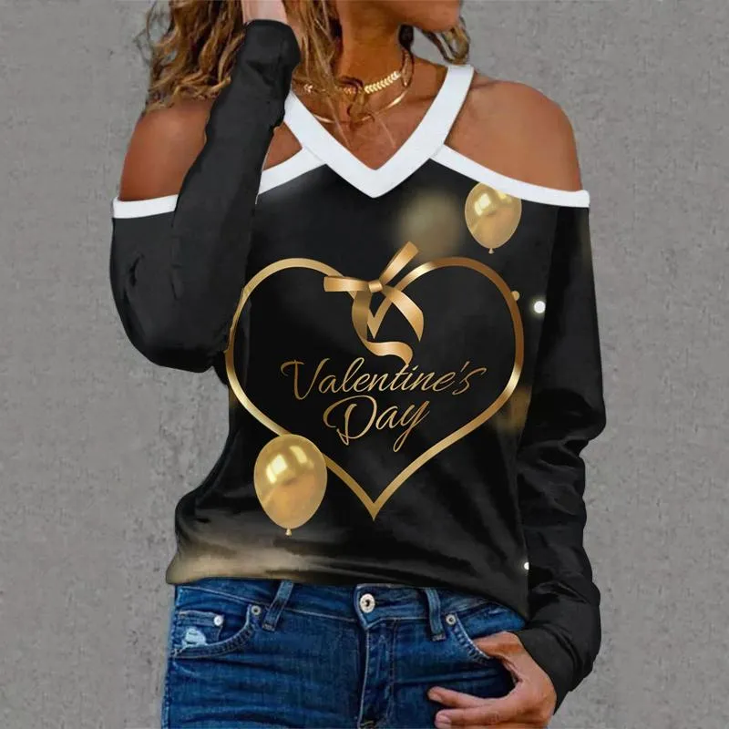 Dames t shirts extra kleine vrouwen Valentijnsdag top halter nek strapless v-neck print damesvrouwen's