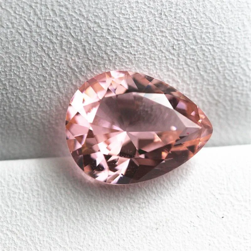 Perles en forme de poire morganite rose douce du brésil qualité AAAAAAAA pour la fabrication de bricolage Surface de bague pierre à facettes gemmes brillantes