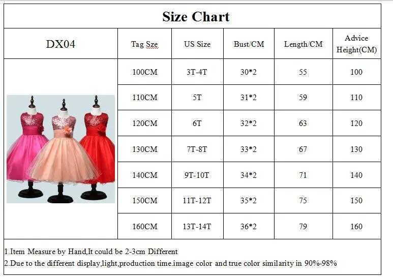 DX04 Size Chart
