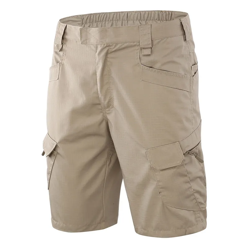 Shorts masculinos shorts táticos militares homens calças de carga resistente a desgaste à prova d'água shorts de verão masculino calcário de multi-bockets rápido S-6xl 230325