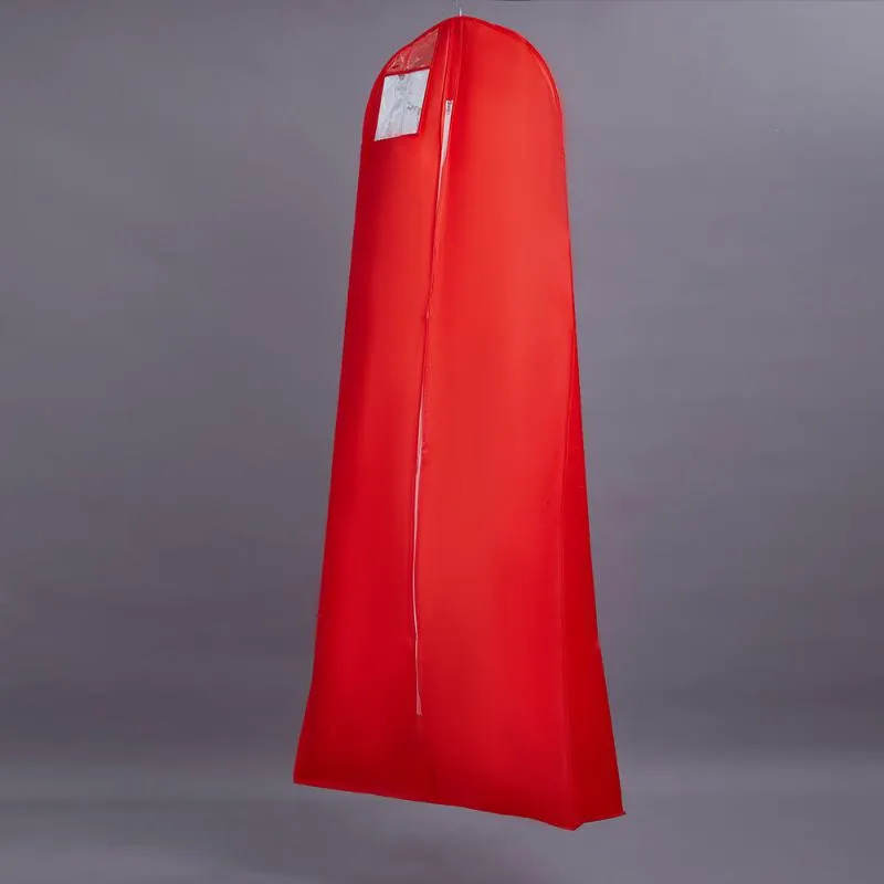 Clothing Storage & Wardrobe 180cm Length Red Wedding Dress Dust Cover DustProof Suit For Bridal Gown Arrival Garment Bag