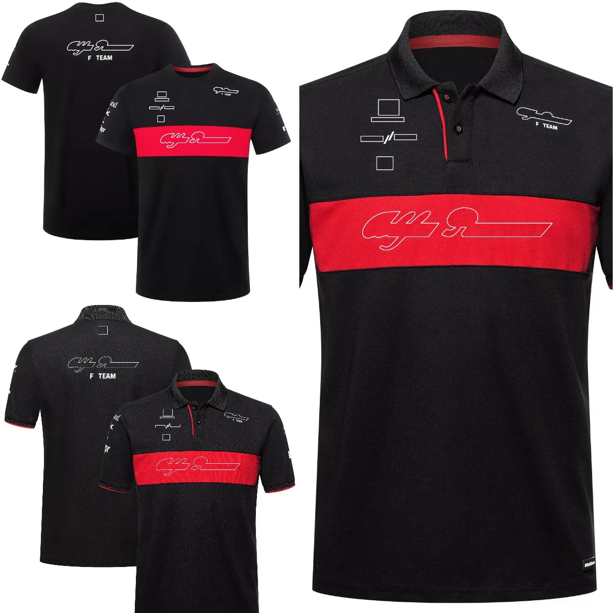 F1 Driver Polo Shirt 2023 Formel 1 Racing Team T-shirt Motorsport Bilfans Racing Skjortor Topp Summer Men's Clothing T-shirts Custom