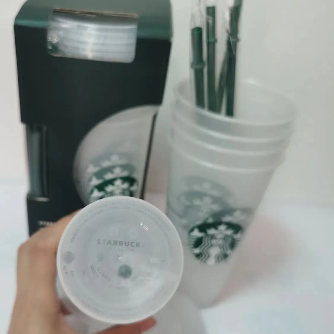 Reusable 24oz/710ml Starbucks Mug Classic Clear Cup... From Plastic_cups,  $8.05 | DHgate.Com