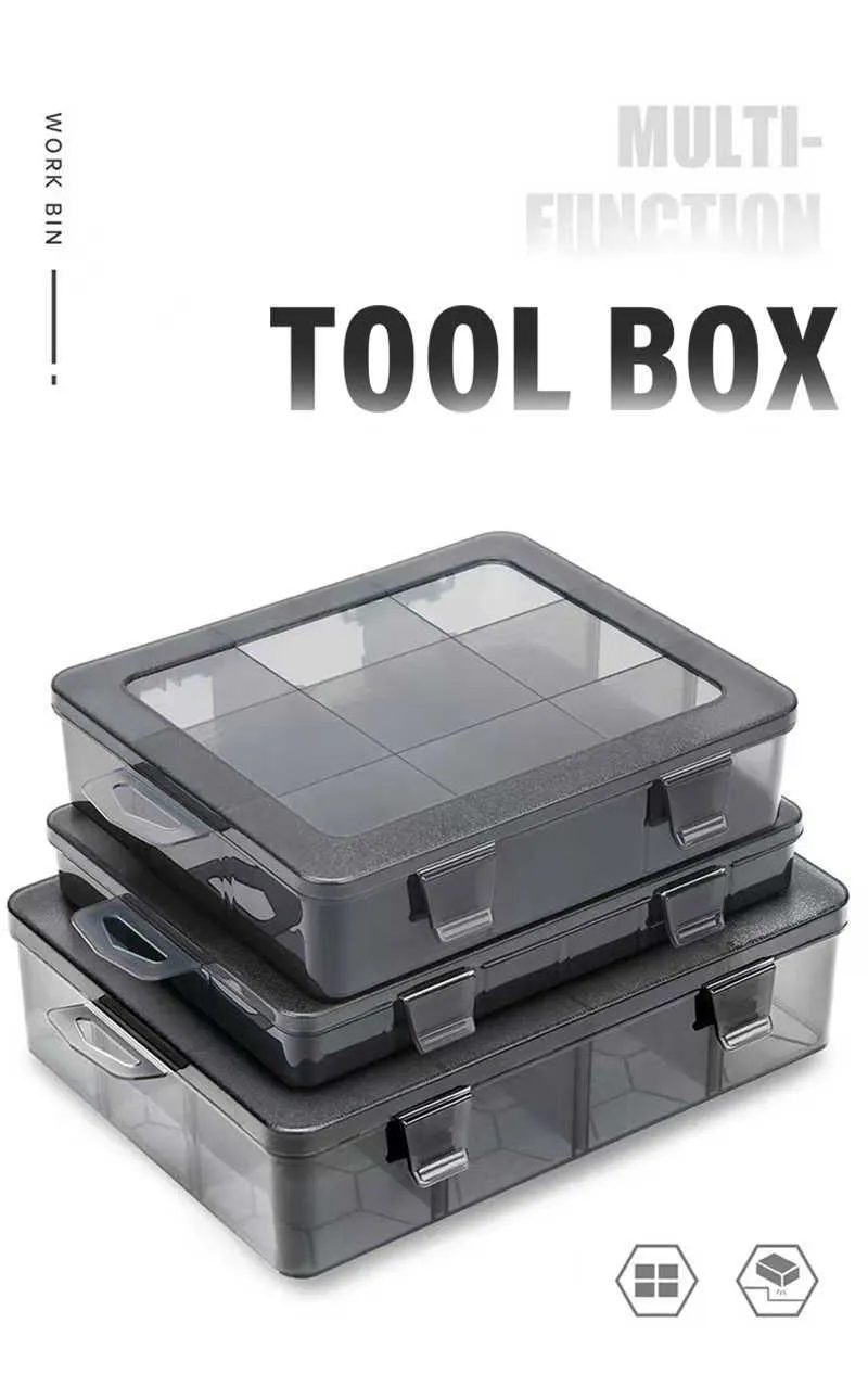 1pc Fishing Bait Storage Box Tools Storage Box Multi-grid Fishing Parts Box