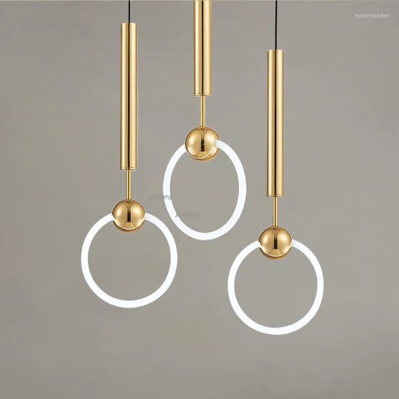 Pendant Lamps Modern Ring Lamp Lights Hanging Hanglamp Light Fixture Ceiling Chandelier Lighting OXQCS