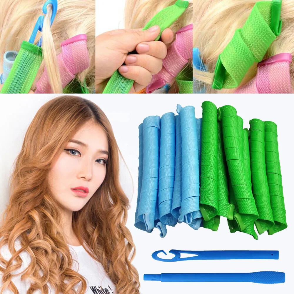 Hair Rollers Heatless Curler 304555cm No Heat Spiral Curls Modeler Magic Roller Styling Kit for Women Home Salon DIY style 230325