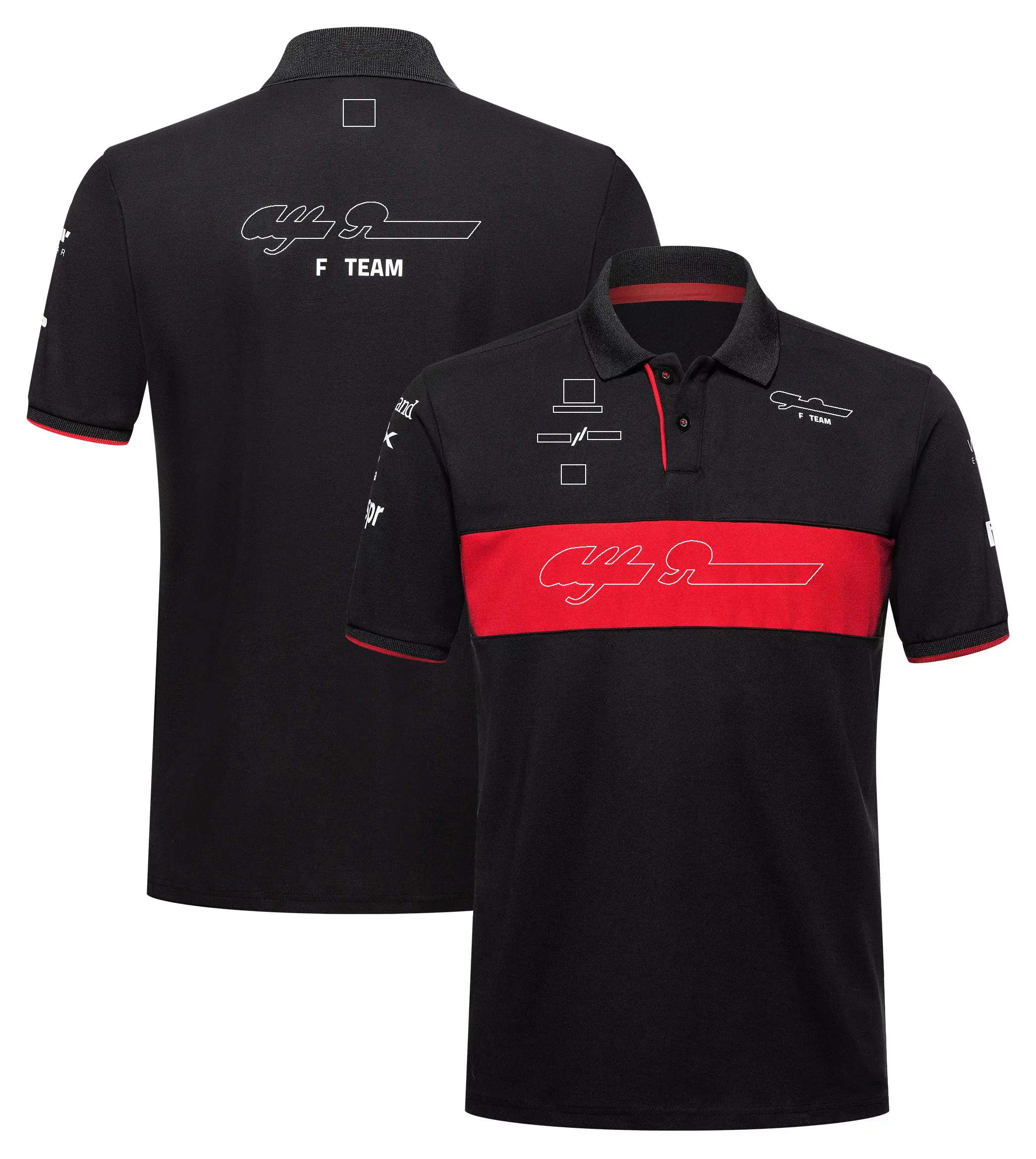 Magliette POLO a maniche corte serie F1 Team T-shirt con risvolto da corsa Tifosi Polo per il tempo libero traspiranti ad asciugatura rapida