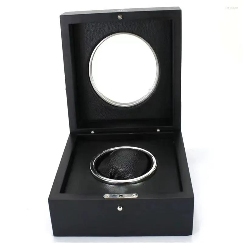 Watch Boxes Factory Wholesale Black Flip Box Acrylic Skylight Ring Storage European Retro Model Room Decoration Jewelry