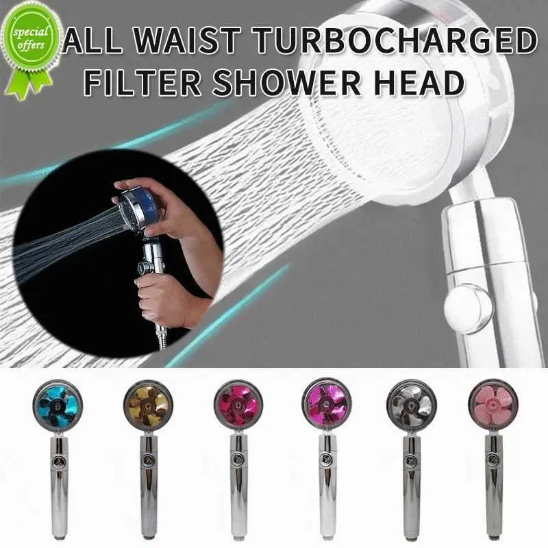 New Propeller Shower Head High Pressure Set 360 Rotate With1 Free