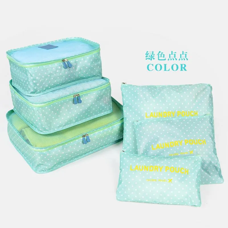 Duffel Bags Packing Cubes For Clothes Lightweight Luggage Travel Shirts Waterproof Duffle Bag Organizers 6 Pcs/Set Nylon Unisex