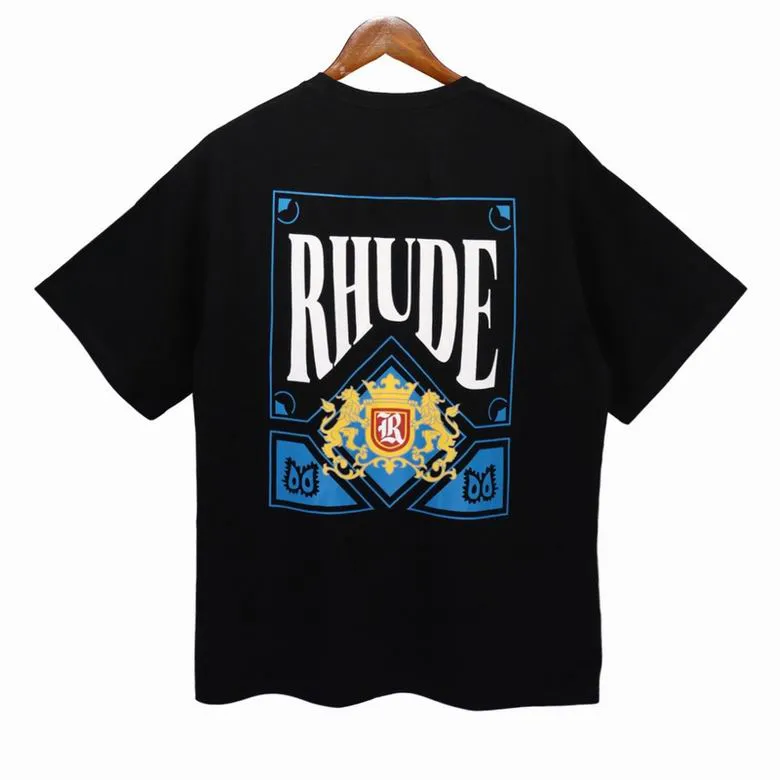 送料/関税込【RHUDE】ロゴ 半袖 Tシャツ コットン DHgate.com:RHUDE High-Quality Version Mens T Shirts Summer T