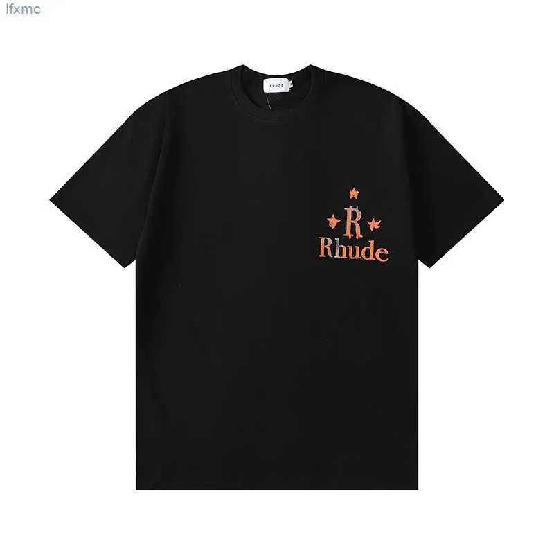 Męskie t-shirty t-shirty Rhude t-shirty dla Rhudes projektanci topy list letnie koszulki odzież koszulka z krótkim rękawem rozmiar us Teesvrql