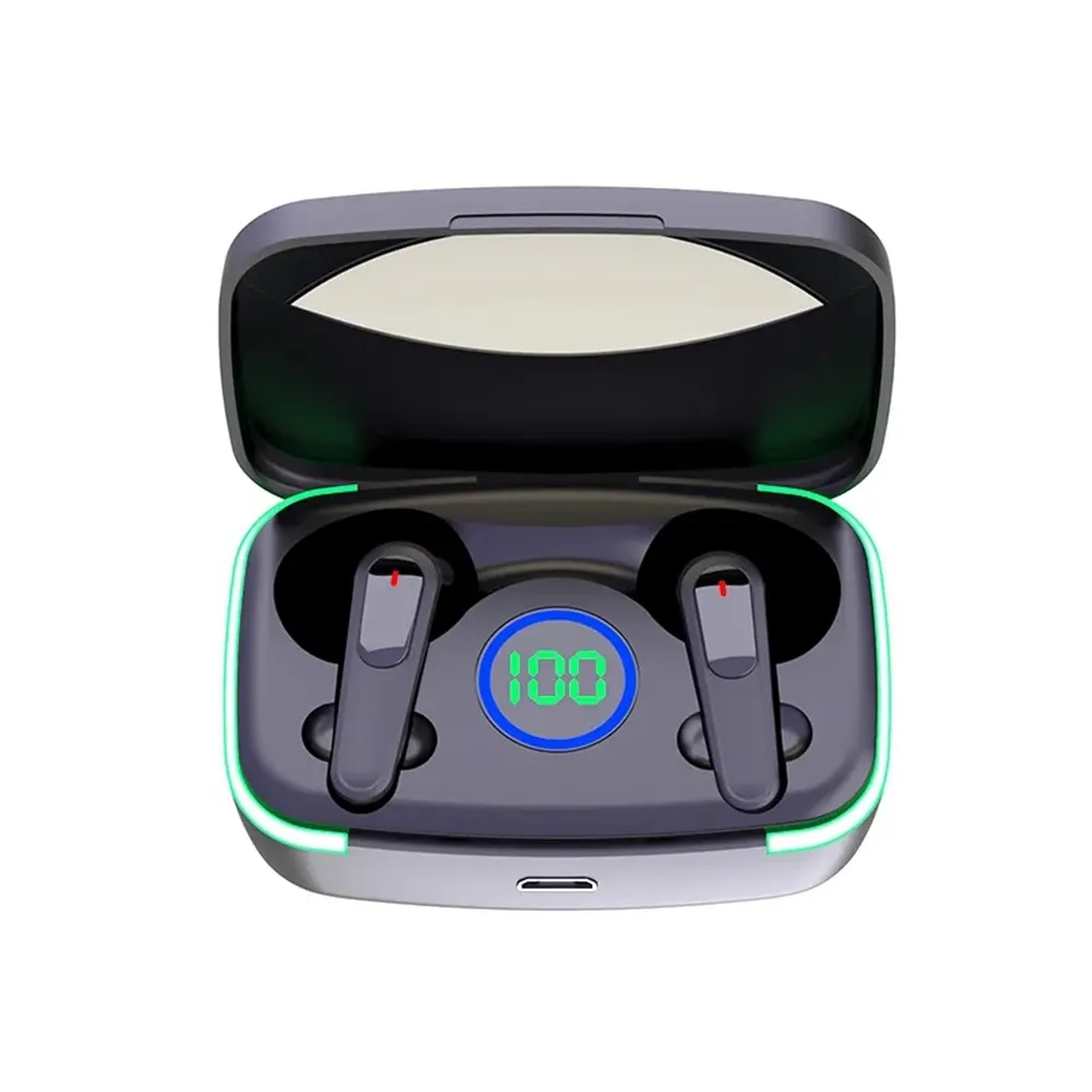 TWS M80 Trådlösa hörlurar LED Digital Display Bluetooth 5.3 Earphones Touch Control Buller Avbrytande Sport Headset Stereo öronsnäckor för mobiltelefon Android iPhone