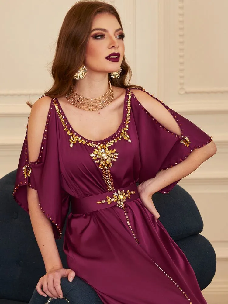 Vêtements Ethniques Caftan Marocain De Soirée Caftan Abaya Dubaï Islam Arabe Musulman Robe Robes Djellaba Soirée Turquie Robes Pour Femmes Vestidos 230324