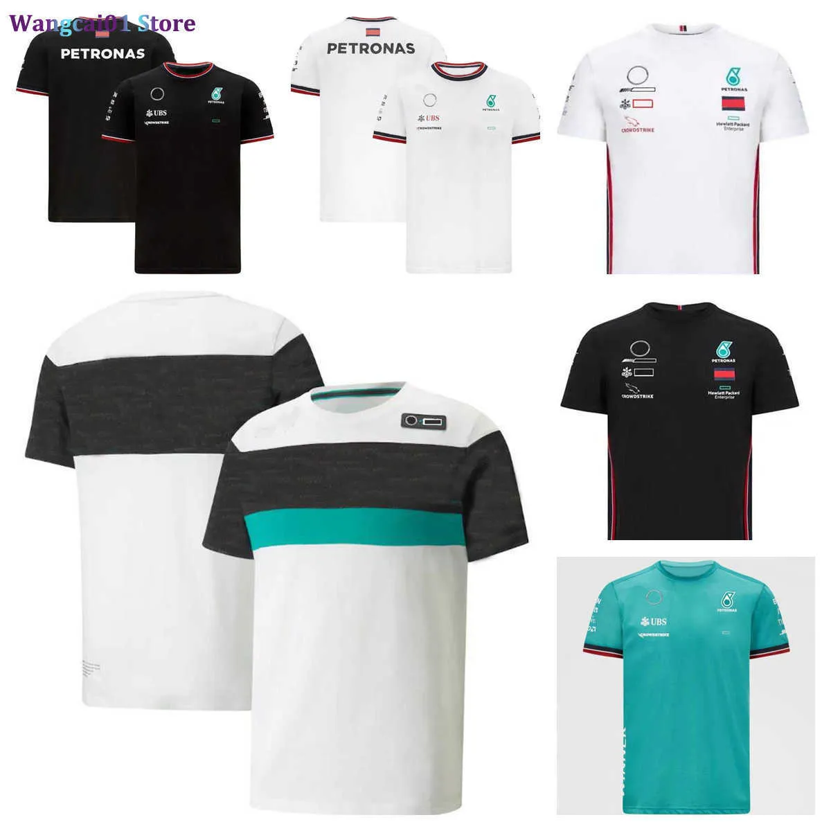 Herrt-shirts F1 Formel One Racing Suit Short Seve Team Uniform Hamilton Drivers Championship Polyester Quick-Torking Round Neck T-shirt kan anpassas 0325H23