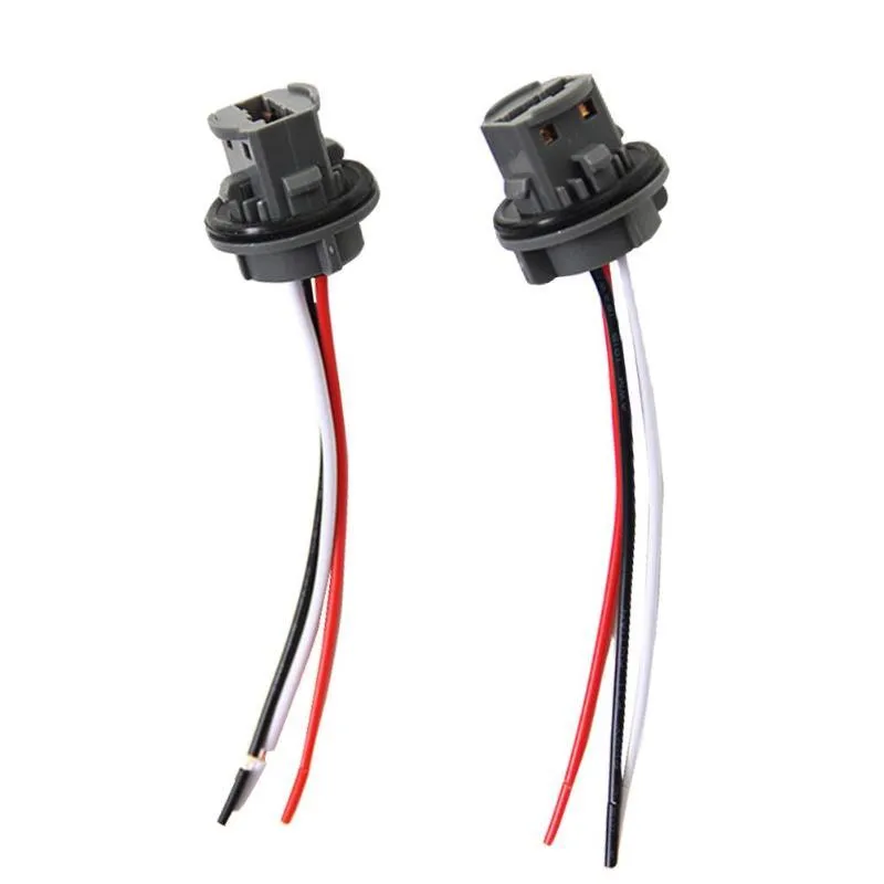 Sistema de iluminação Outros 2PCs T20 7443 Lâmpada de lâmpada de carro Lâmpada de lâmpada de 12V Adaptador LED conector lateral do lateral